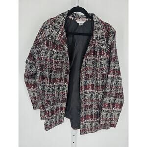 Christopher & Banks Women's Multicolor Long Sleeve Open Front Jacket Size XL